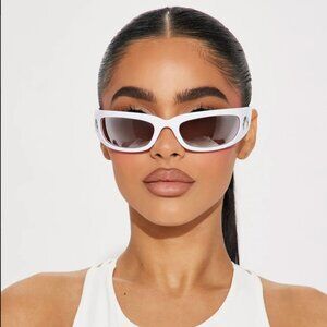She A Baddie Sunglasses - White
